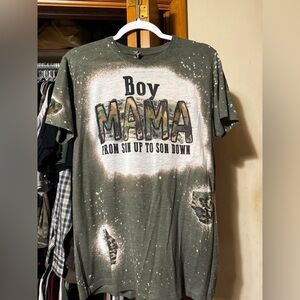 Boy Mama Graphic Tee in Olive